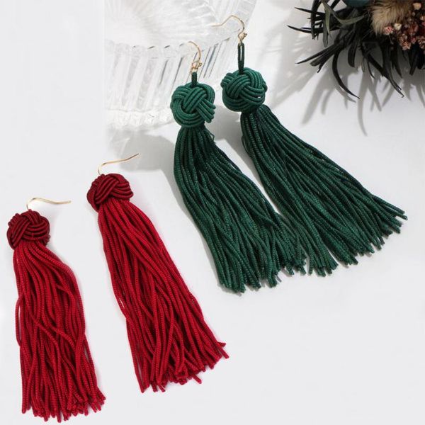 dangle & chandelier european and american fashion bohemian hand woven ball long tassel earrings women party statement drop jewelry 10cm, Silver
dangle & chandelier european and american fashion bohemian hand woven ball long tassel earrings women party statement drop jewelry 10cm, Silver