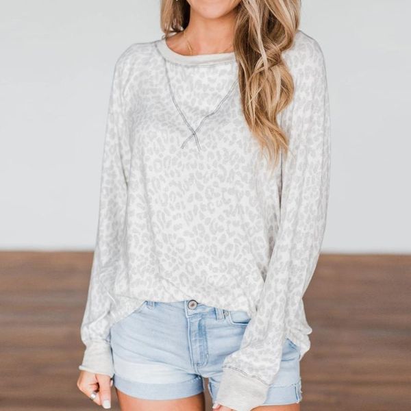 women's t-shirt fashion autumn women t-shirts casual leopard printed comfortable round neck long sleeve pullover leisure camiseta muje, White
women's t-shirt fashion autumn women t-shirts casual leopard printed comfortable round neck long sleeve pullover leisure camiseta muje, White