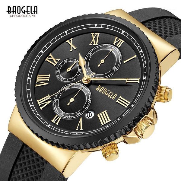 wristwatches baogela men's silicone strap chronograph watches fashion analogue quartz wrist watch for man balck gold roman numerals 170, Slivery;brown
wristwatches baogela men's silicone strap chronograph watches fashion analogue quartz wrist watch for man balck gold roman numerals 170, Slivery;brown