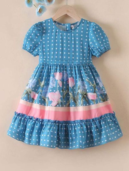 toddler girls floral & polka dot print puff sleeve frill trim dress she, Red;yellow
toddler girls floral & polka dot print puff sleeve frill trim dress she, Red;yellow