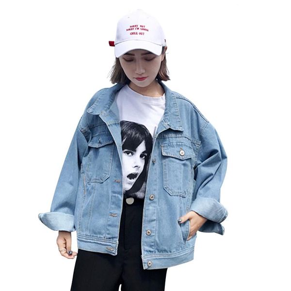 women's cotton denim jacket 2021 spring autumn short loose korean fashion single-breasted student tide jackets, Black;brown
women's cotton denim jacket 2021 spring autumn short loose korean fashion single-breasted student tide jackets, Black;brown