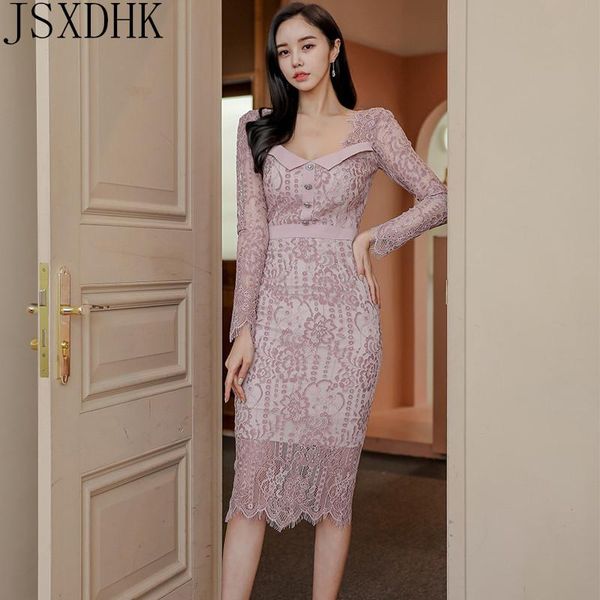 casual dresses jsxdhk autumn elegant lace patchwork office dress women deep v-neck high waist bodycon sheath korean party vestidos, Black;gray
casual dresses jsxdhk autumn elegant lace patchwork office dress women deep v-neck high waist bodycon sheath korean party vestidos, Black;gray