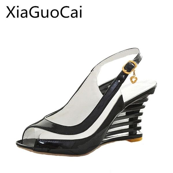 fashion woman sandals summer back strap creative wedge high heels shoes for ladies open toe female plus size, Black
fashion woman sandals summer back strap creative wedge high heels shoes for ladies open toe female plus size, Black