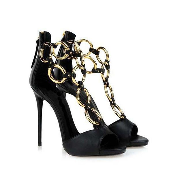 black leather summer gladiator gold metal circles women zipper back stiletto heels party high heel sandals dress shoes
black leather summer gladiator gold metal circles women zipper back stiletto heels party high heel sandals dress shoes
