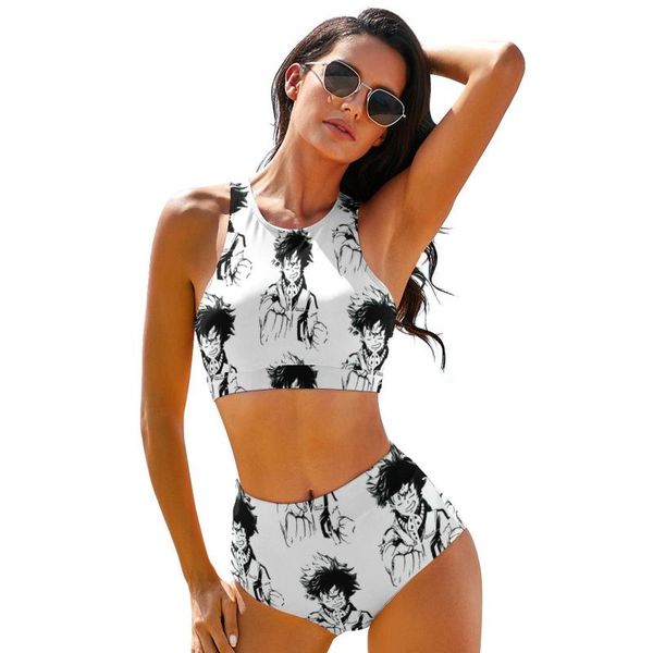 deku bikini swimsuit high leg fashionable printed swimwear surf 2 piece teen bathing suit one-piece suits