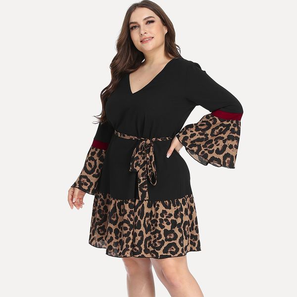 women's plus size hy863603#v collar long sleeve leopard lace up casual loose large
women's plus size hy863603#v collar long sleeve leopard lace up casual loose large