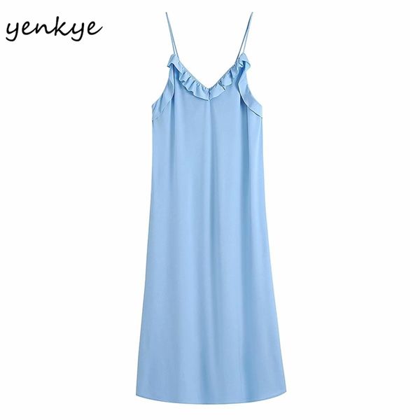 women spaghetti strap blue long dress female ruffle v neck sleeveless summer night out club vestido 210514, Black;gray
women spaghetti strap blue long dress female ruffle v neck sleeveless summer night out club vestido 210514, Black;gray