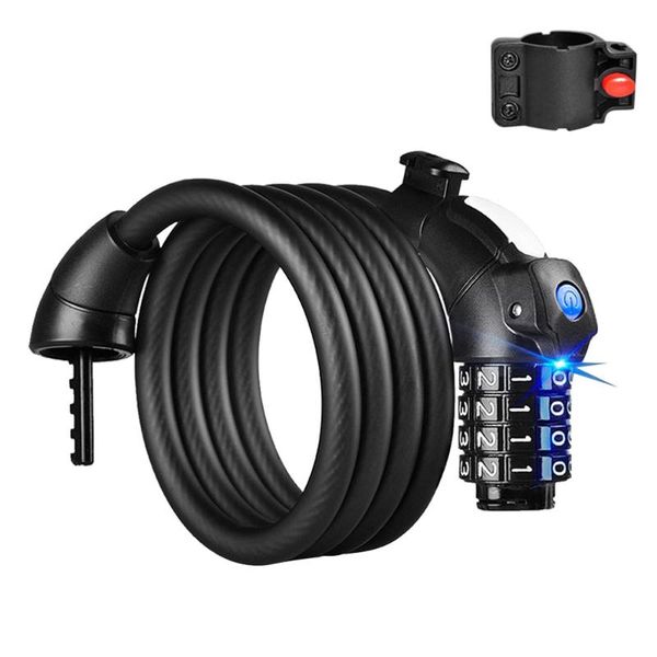 bike locks led aluminum alloy lock code combination bicycle high security steel cable spiral cycling 1.5m road
bike locks led aluminum alloy lock code combination bicycle high security steel cable spiral cycling 1.5m road
