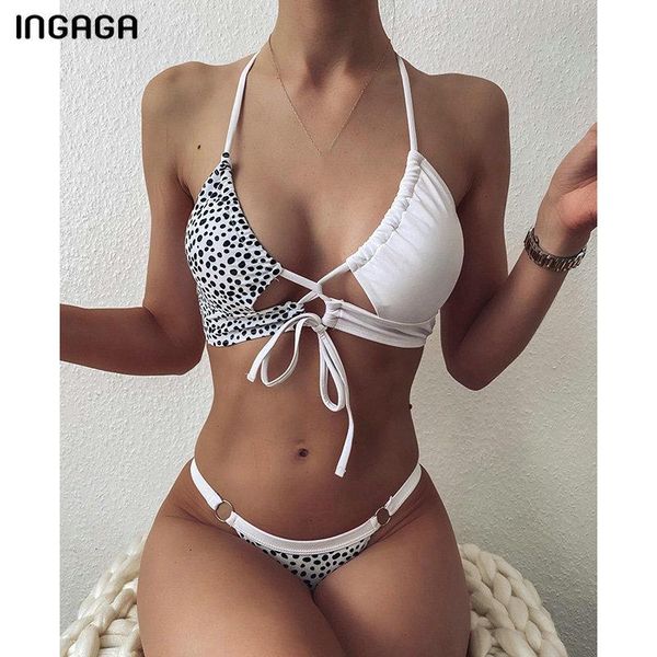 women's swimwear ingaga push up bikinis spot patchwork swimsuits 2021 halter bathing suits summer beachwear micro thong, White;black
women's swimwear ingaga push up bikinis spot patchwork swimsuits 2021 halter bathing suits summer beachwear micro thong, White;black