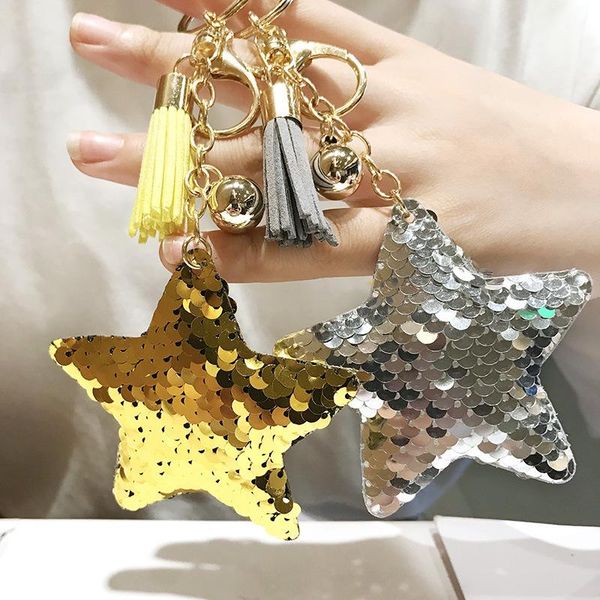 keychains trendy five-pointed star keychain lovely for women girls key chain car ring bag pendant jewelry drop, Silver
keychains trendy five-pointed star keychain lovely for women girls key chain car ring bag pendant jewelry drop, Silver