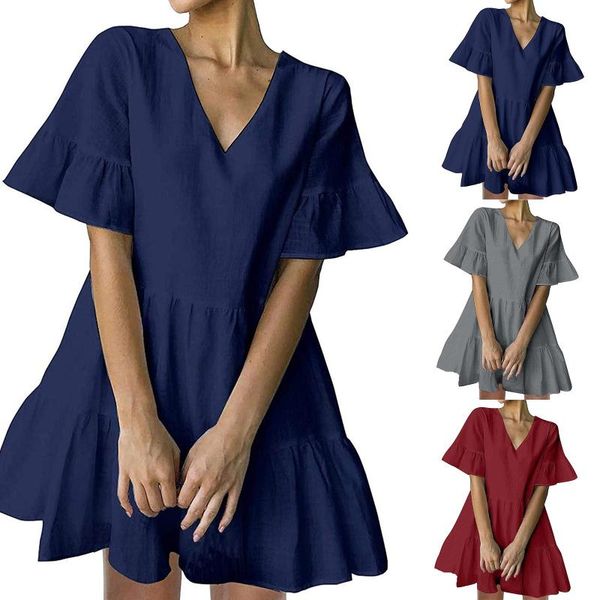 casual dresses women's ladies loose cotton linen dress solid shofashion womens color v-neck short-sleeved, Black;gray
casual dresses women's ladies loose cotton linen dress solid shofashion womens color v-neck short-sleeved, Black;gray