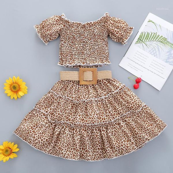clothing sets children kids girls short sleeve flower leopard t-shirts one-shoulder belt skirts todder baby clothes 2pcs 18m-6y1, White
clothing sets children kids girls short sleeve flower leopard t-shirts one-shoulder belt skirts todder baby clothes 2pcs 18m-6y1, White