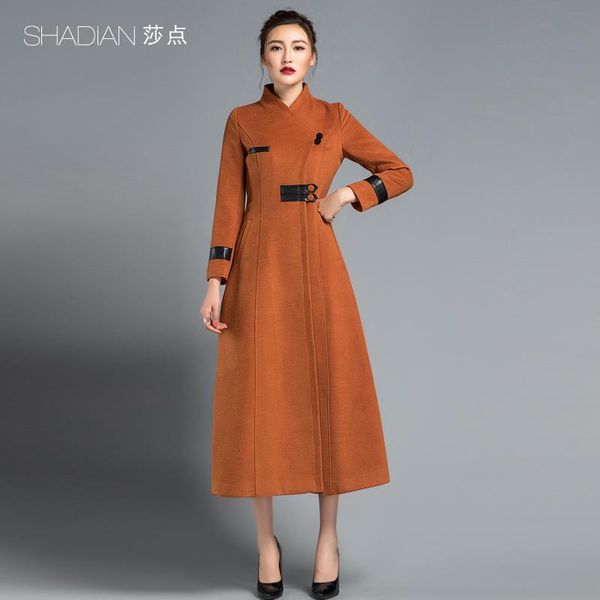 cashmere stand collar long overcoat in autumn and winter of 2021 women's wool & blends, Black
cashmere stand collar long overcoat in autumn and winter of 2021 women's wool & blends, Black