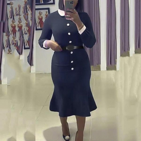 casual dresses elegant office lady dress african solid bodycon mermaid button high waisted mid calf fashion business midi 2021 ol, Black;gray
casual dresses elegant office lady dress african solid bodycon mermaid button high waisted mid calf fashion business midi 2021 ol, Black;gray