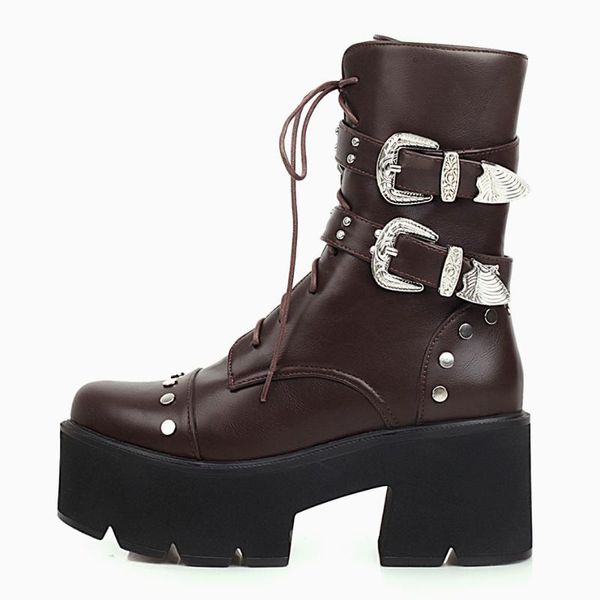 boots arden furtado 2021 winter women's shoes chunky heels cross tied round toe british style half black rivets burgundy
boots arden furtado 2021 winter women's shoes chunky heels cross tied round toe british style half black rivets burgundy