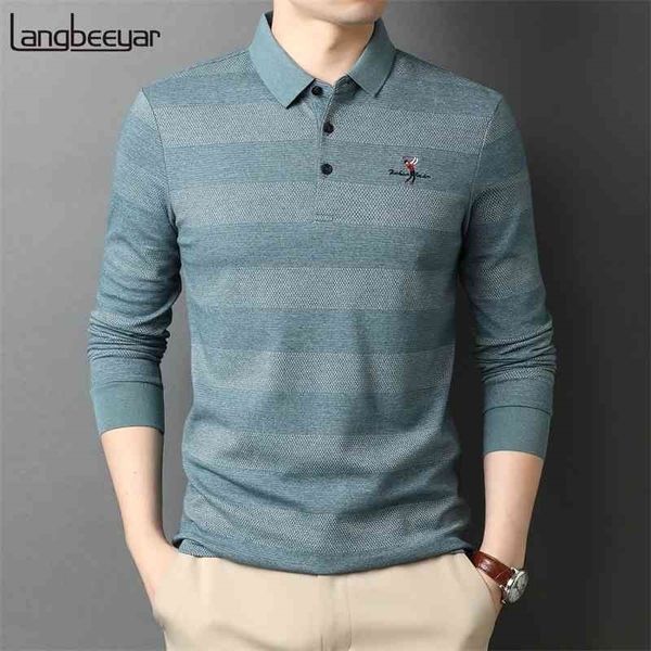high end new fashion brand striped designer embroidery casual turn down collar long sleeve polo shirts men men clothes 210401, White;black
high end new fashion brand striped designer embroidery casual turn down collar long sleeve polo shirts men men clothes 210401, White;black