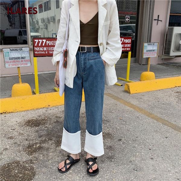 women's jeans ilares woman mom pants for women high waist denim waisted womens splice wide leg baggy ladies, Blue
women's jeans ilares woman mom pants for women high waist denim waisted womens splice wide leg baggy ladies, Blue