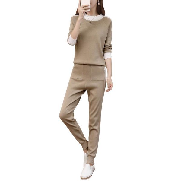 women's tracksuits autumn winter 2 pieces women set elegant casual sets knitted sweater and pant slim lady suits pullover ws93, Gray
women's tracksuits autumn winter 2 pieces women set elegant casual sets knitted sweater and pant slim lady suits pullover ws93, Gray