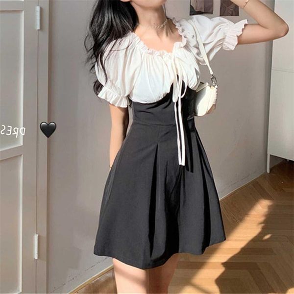 casual dresses dress women black white patchwork mini shirring puff sleeve kawaii girls daily street korean style abdomen summer maiden, Black;gray
casual dresses dress women black white patchwork mini shirring puff sleeve kawaii girls daily street korean style abdomen summer maiden, Black;gray