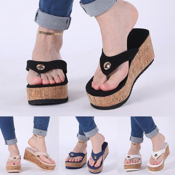 summer women slippers platform sandals ladies wedges solid flip flops heels shoes outdoor beach plus size, Black
summer women slippers platform sandals ladies wedges solid flip flops heels shoes outdoor beach plus size, Black