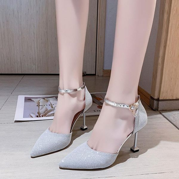 women's trend dress shoes sequins work pointed ms single fashion women high heels thick heel ladies sandals, Black
women's trend dress shoes sequins work pointed ms single fashion women high heels thick heel ladies sandals, Black