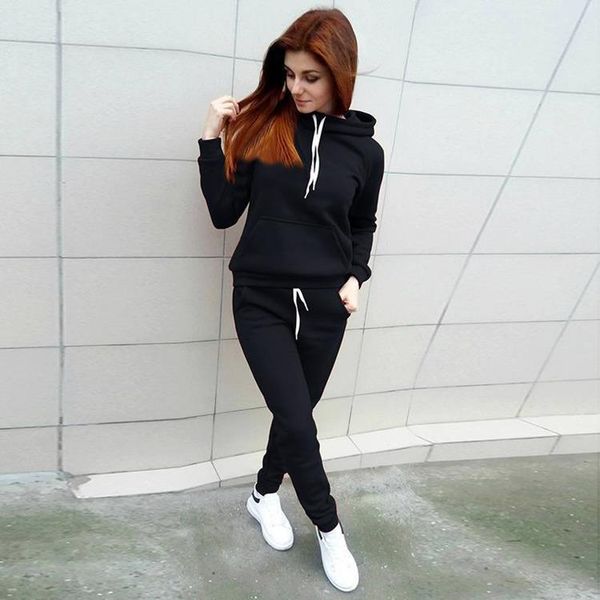 women's tracksuits autumn and winter sweater fleece hooded running sports suit ladies casual fashion loose, Gray
women's tracksuits autumn and winter sweater fleece hooded running sports suit ladies casual fashion loose, Gray