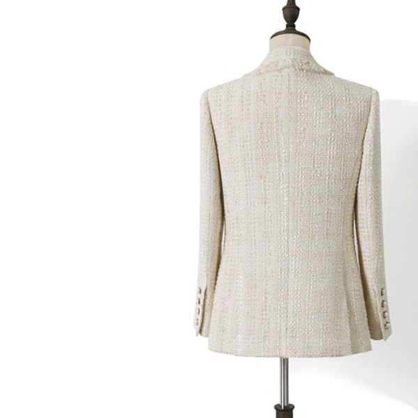 women's jackets 2021 beige jacket spring/autumn coat bright fabric graceful tweed suit debutante, Black;brown
women's jackets 2021 beige jacket spring/autumn coat bright fabric graceful tweed suit debutante, Black;brown