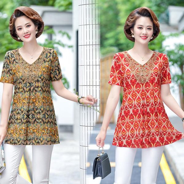 women's t-shirt fashion floral printed ladies short sleeve t shirt summer women causal plus size 5xl, White
women's t-shirt fashion floral printed ladies short sleeve t shirt summer women causal plus size 5xl, White