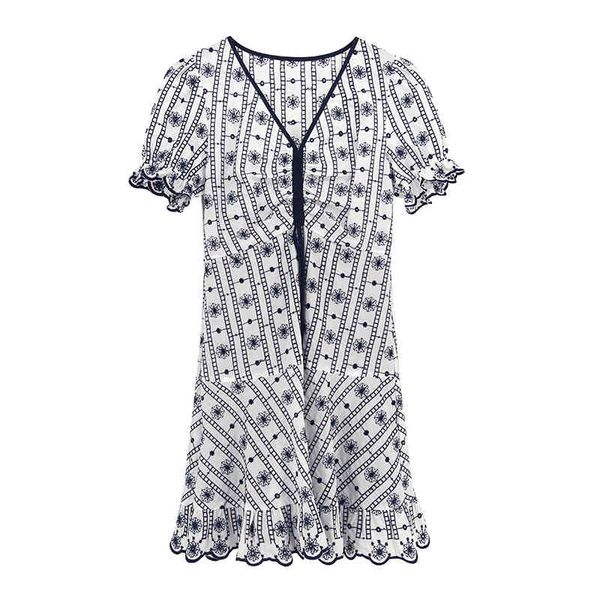 v neck short sleeve puff mini dress summer women a-line ruffle lace-up white navy floral print d1992 210514, Black;gray
v neck short sleeve puff mini dress summer women a-line ruffle lace-up white navy floral print d1992 210514, Black;gray