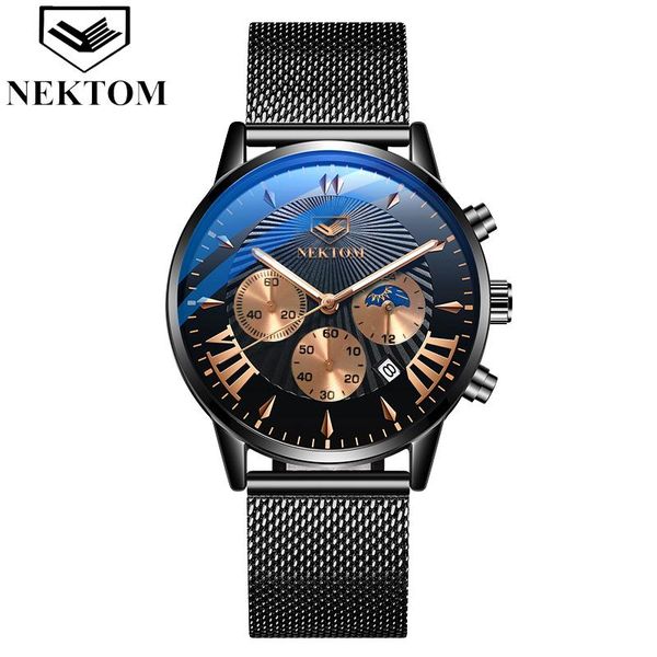 wristwatches nektom 8201men's watches fashion business calendar stainless steel wristwatch men chronograph quartz watch gift for reloj, Slivery;brown
wristwatches nektom 8201men's watches fashion business calendar stainless steel wristwatch men chronograph quartz watch gift for reloj, Slivery;brown