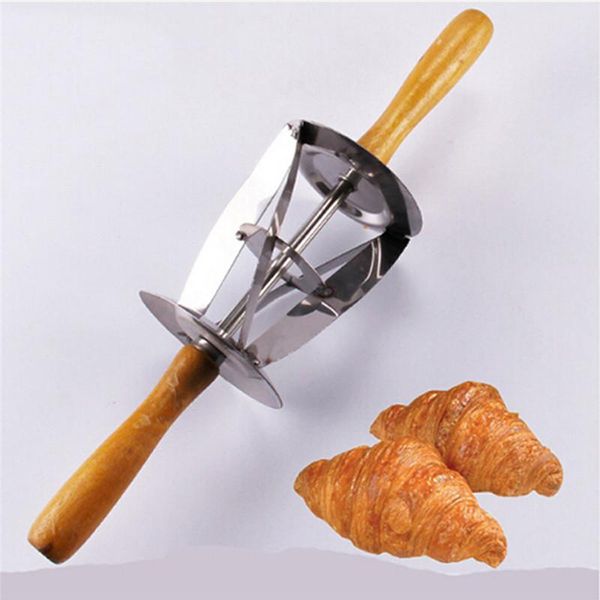 stainless steel rolling cutter for making croissant bread wheel dough pastry knife wooden handle baking kitchen & tools
stainless steel rolling cutter for making croissant bread wheel dough pastry knife wooden handle baking kitchen & tools