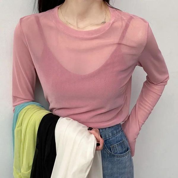 gym clothing thin long sleeve tees sunscreen t-shirt women's summer elegant mesh bottom ice silk clothes, White;black
gym clothing thin long sleeve tees sunscreen t-shirt women's summer elegant mesh bottom ice silk clothes, White;black