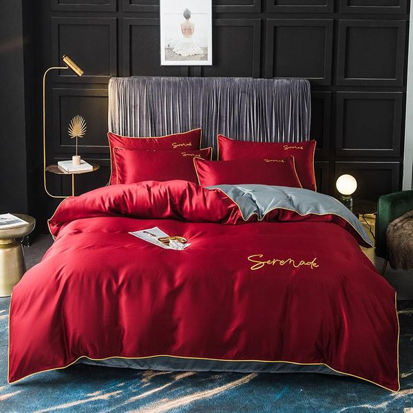 bedding sets michiko european style simple solid color quilt cover washing silk four piece set
bedding sets michiko european style simple solid color quilt cover washing silk four piece set
