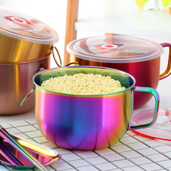 bowls 1pc instant noodle bowl stainless steel ramen noodles with lid and handle container soup bento box kitchen tool
bowls 1pc instant noodle bowl stainless steel ramen noodles with lid and handle container soup bento box kitchen tool