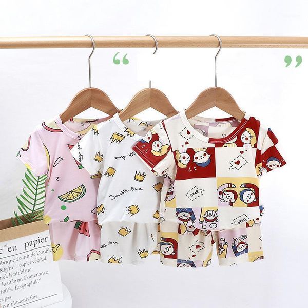 clothing sets summer short sleeve children's +shorts sleepwear 2pcs cartoon print kids baby pajamas boys girls cotton outfits set, White
clothing sets summer short sleeve children's +shorts sleepwear 2pcs cartoon print kids baby pajamas boys girls cotton outfits set, White