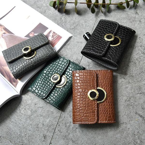 wallets small wallet women short thin retro wild buckle soft korean folding card bag mini coin purse, Red;black
wallets small wallet women short thin retro wild buckle soft korean folding card bag mini coin purse, Red;black