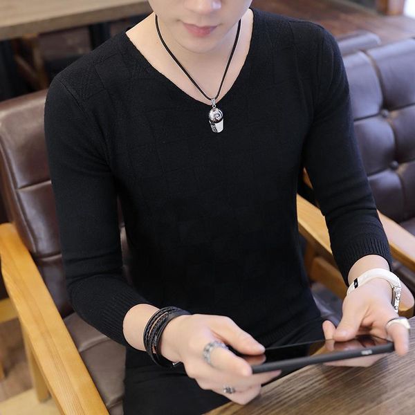 men's sweaters casual men sweater o-neck mens pullover male solid color man pull clothes short sleeve homme shirt badge c245, White;black
men's sweaters casual men sweater o-neck mens pullover male solid color man pull clothes short sleeve homme shirt badge c245, White;black