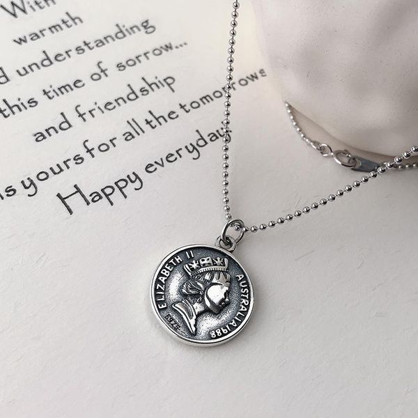 pendant necklaces s925 sterling silver retro round coin korean female long dollar brand necklace sweater chain trendy jewelry
pendant necklaces s925 sterling silver retro round coin korean female long dollar brand necklace sweater chain trendy jewelry