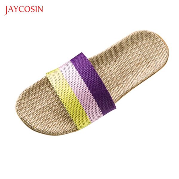 jaycosin women flax slippers sandals summer comfortable cool non-slip home tricolor striped flip flop casual indoor shoes 35-40, Black
jaycosin women flax slippers sandals summer comfortable cool non-slip home tricolor striped flip flop casual indoor shoes 35-40, Black