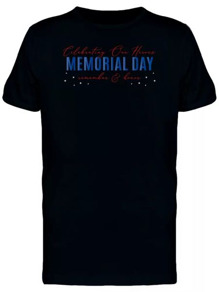celebrate our heroes honor men's tee -image by shutterstock, White;black