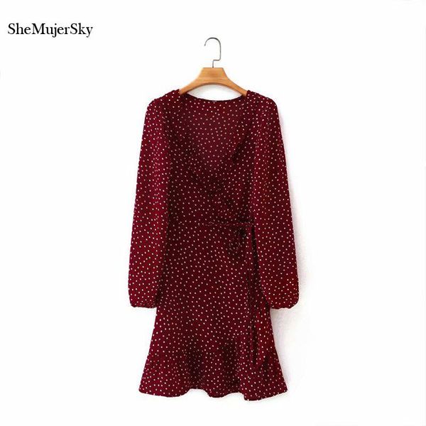casual dresses shemujersky women long sleeve wine red dress v-neck ruffles dot print mini 2021 bodycon, Black;gray
casual dresses shemujersky women long sleeve wine red dress v-neck ruffles dot print mini 2021 bodycon, Black;gray