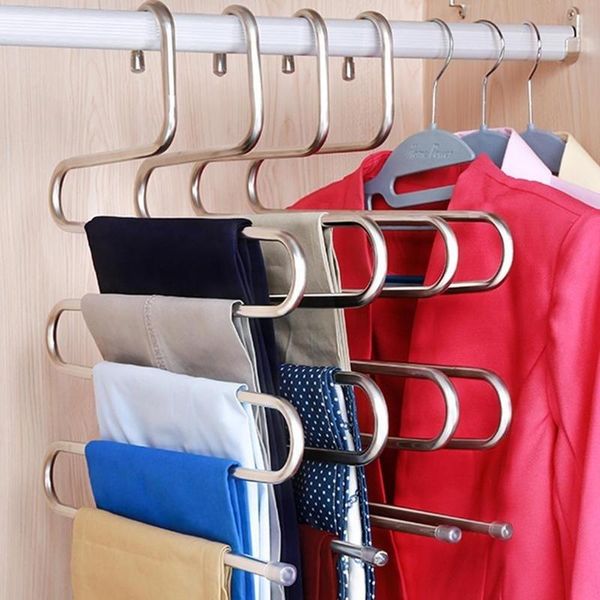 hangers & racks 5 layers stainless steel trousers hanger pants scarf tie clothes holder rack s shape
hangers & racks 5 layers stainless steel trousers hanger pants scarf tie clothes holder rack s shape