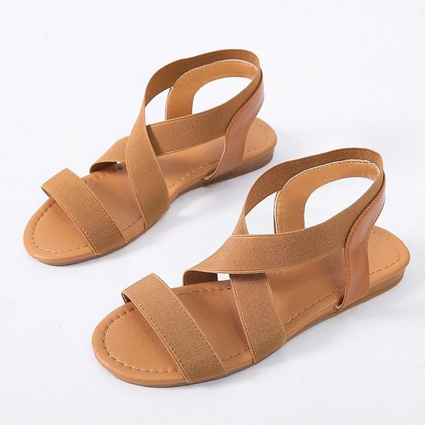 women sandals summer shoes elastic band gladiator flat open-toe plus size rome ladies beach, Black
women sandals summer shoes elastic band gladiator flat open-toe plus size rome ladies beach, Black