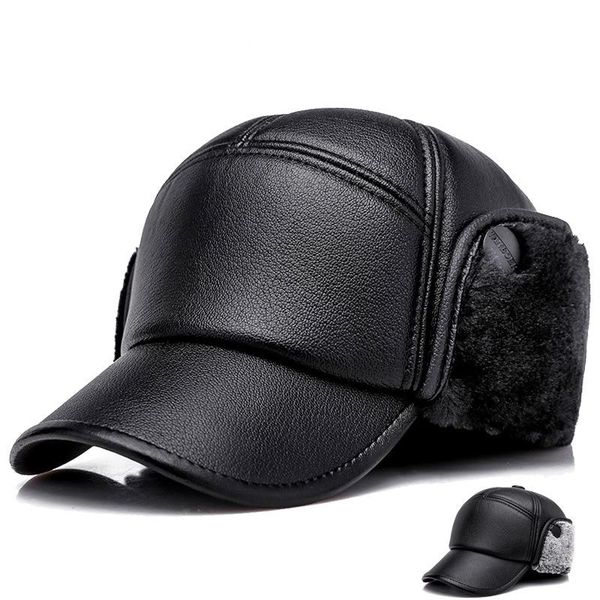 berets warm winter leather fur baseball cap ear protect snapback hat for old men hats solid dad, Blue;gray
berets warm winter leather fur baseball cap ear protect snapback hat for old men hats solid dad, Blue;gray
