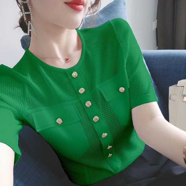 summer ice hollow short sleeve knitted t-shirt female students korean version of loose bottoming shirt niche design jacket women's, White
summer ice hollow short sleeve knitted t-shirt female students korean version of loose bottoming shirt niche design jacket women's, White