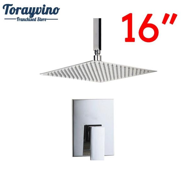 torayvino bathroom ceiling mount 16" ultra-thin rainfall shower head&control valve wall mounted &cold water mixer set sets
torayvino bathroom ceiling mount 16" ultra-thin rainfall shower head&control valve wall mounted &cold water mixer set sets