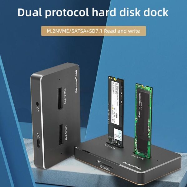 hubs h7ja blueendless m2 dual-bay solid state drive base hard enclosure usb c ssd case nvme hdd
hubs h7ja blueendless m2 dual-bay solid state drive base hard enclosure usb c ssd case nvme hdd