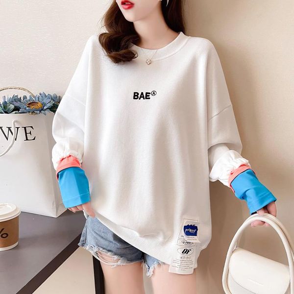 women's t-shirt design sense niche false two-piece sweaters women 's autumn thin korean style loose all-match stitching long sleev, White
women's t-shirt design sense niche false two-piece sweaters women 's autumn thin korean style loose all-match stitching long sleev, White