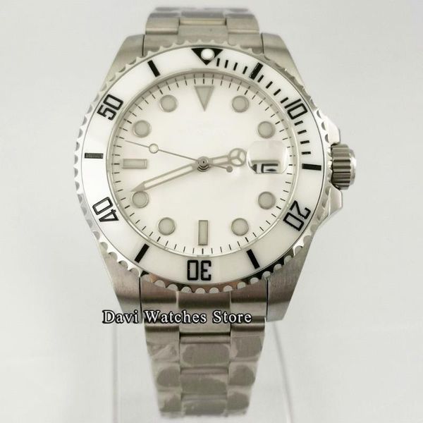 wristwatches 40mm/43mm sterile mens watches white dial luxury 24 jewels japan nh35 automatic male ceramic bezel wristwatch, Slivery;brown
wristwatches 40mm/43mm sterile mens watches white dial luxury 24 jewels japan nh35 automatic male ceramic bezel wristwatch, Slivery;brown