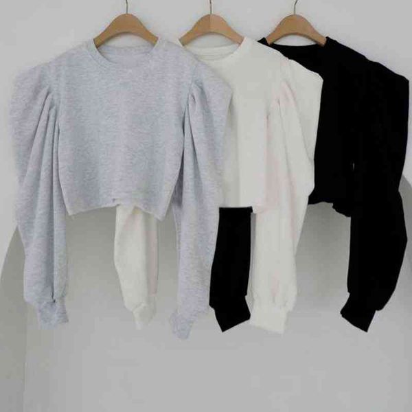 korean fashion casual puff sleeve o-neck femme crop midriff long sleeve woman tshirts spring slim all-match short tee 210514, White
korean fashion casual puff sleeve o-neck femme crop midriff long sleeve woman tshirts spring slim all-match short tee 210514, White